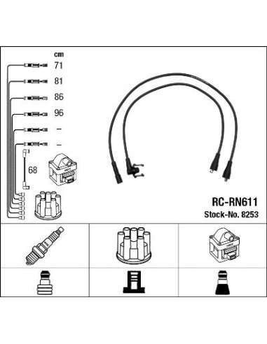 Juego de cables de encendido Ngk 8253 - RC-RN611 NGKJGO.CABLES