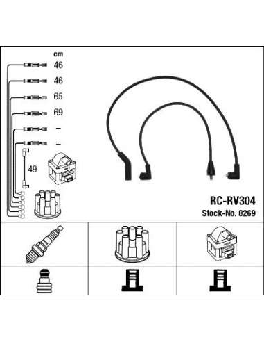 Juego de cables de encendido Ngk 8269 - RC-RV304 NGKJGO.CABLES