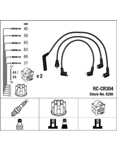 Juego de cables de encendido Ngk 8286 - RC-CR304 NGKJGO.CABLES