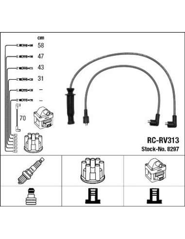 Juego de cables de encendido Ngk 8297 - RC-RV313 NGKJGO.CABLES