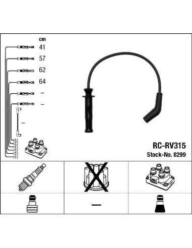 Juego de cables de encendido Ngk 8299 - RC-RV315 NGKJGO.CABLES