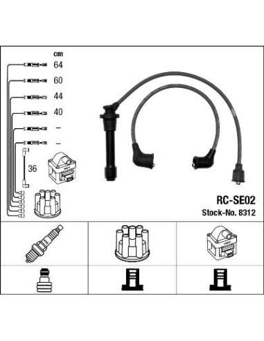 Juego de cables de encendido Ngk 8312 - RC-SE02 NGKJGO.CABLES