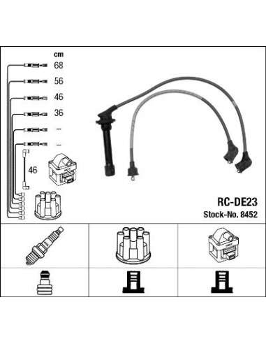 Juego de cables de encendido Ngk 8452 - RC-DE23 NGKJGO.CABLES