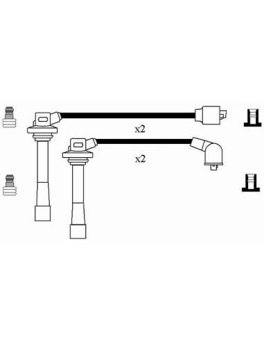 Juego de cables de encendido Ngk RC-FD301 - JGO.CABLES NGK