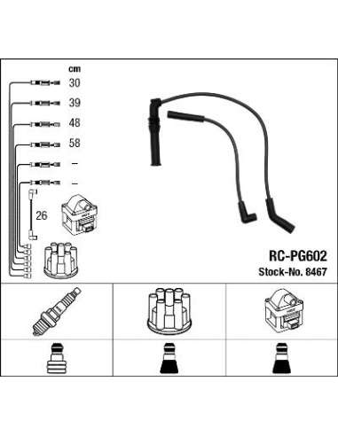 Juego de cables de encendido Ngk 8467 - RC-PG602 NGKJGO.CABLES