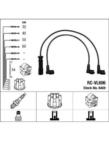 Juego de cables de encendido Ngk 8469 - RC-VL606 NGKJGO.CABLES