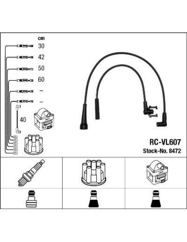 Juego de cables de encendido Ngk 8472 - RC-VL607 NGKJGO.CABLES