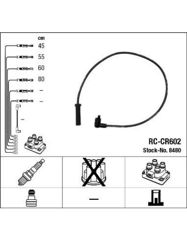 Juego de cables de encendido Ngk 8480 - RC-CR602 NGKJGO.CABLES