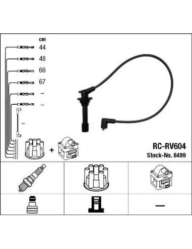 Juego de cables de encendido Ngk 8499 - RC-RV604 NGKJGO.CABLES
