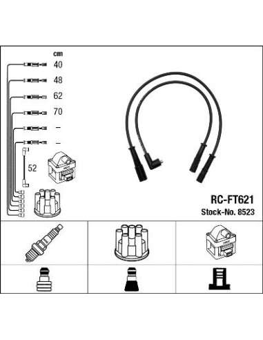 Juego de cables de encendido Ngk 8523 - RC-FT621 NGKJGO.CABLES