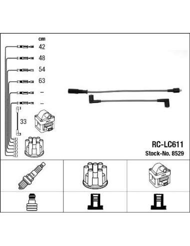 Juego de cables de encendido Ngk 8529 - RC-LC611 NGKJGO.CABLES