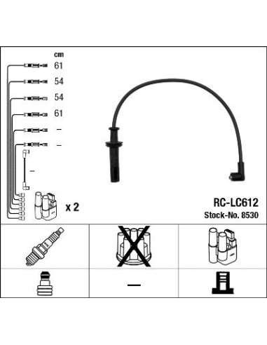 Juego de cables de encendido Ngk 8530 - RC-LC612 NGKJGO.CABLES