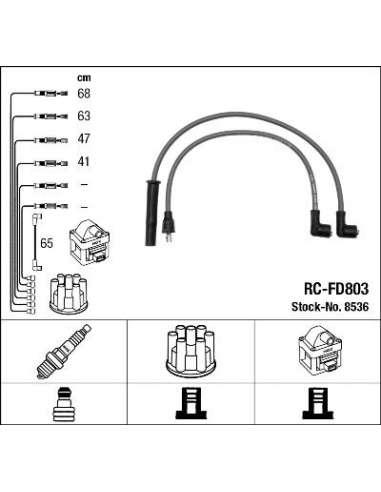 Juego de cables de encendido Ngk 8536 - RC-FD803 NGKJGO.CABLES