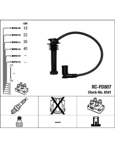 Juego de cables de encendido Ngk 8541 - RC-FD807 NGKJGO.CABLES