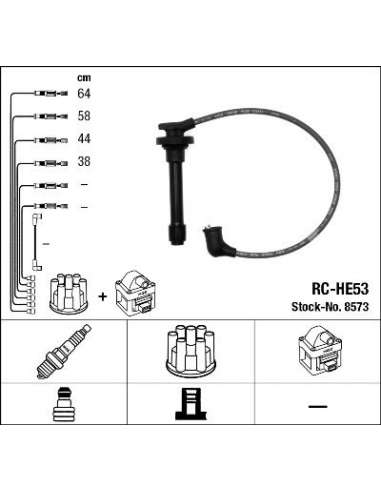 Juego de cables de encendido Ngk 8573 - RC-HE53 NGKJGO.CABLES