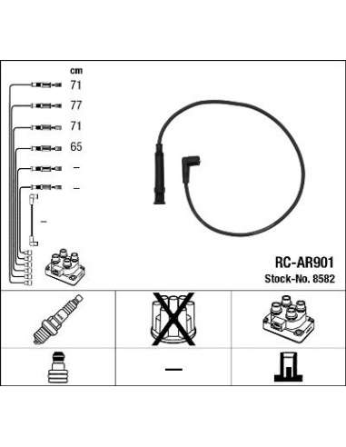 Juego de cables de encendido Ngk 8582 - RC-AR901 NGKJGO.CABLES