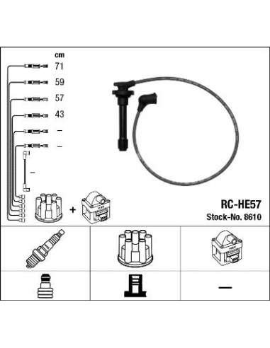 Juego de cables de encendido Ngk 8610 - RC-HE57 NGKJGO.CABLES