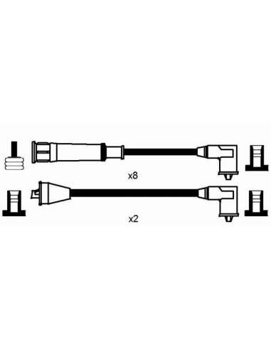 Juego de cables de encendido Ngk 8630 - RC-AR913 NGKJGO.CABLES
