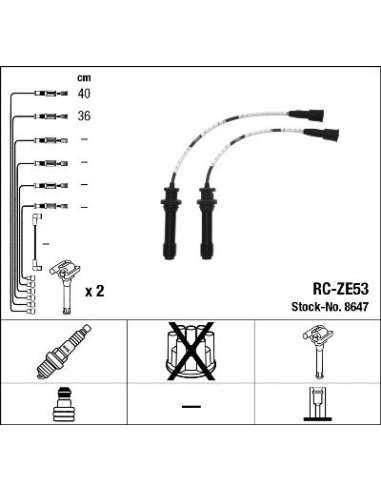 Juego de cables de encendido Ngk 8647 - RC-ZE53 NGKJGO.CABLES