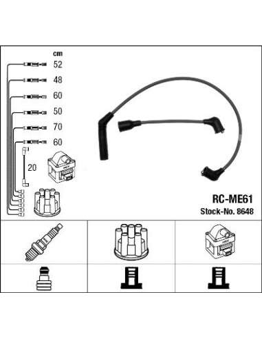 Juego de cables de encendido Ngk 8648 - RC-ME61 NGKJGO.CABLES