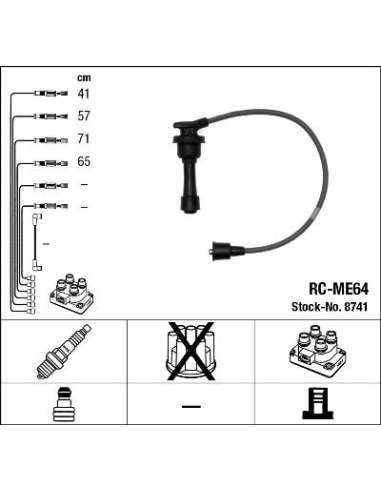 Juego de cables de encendido Ngk 8741 - RC-ME64 NGKJGO.CABLES