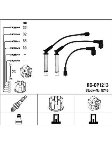 Juego de cables de encendido Ngk 8745 - RC-OP1213 NGKJGO.CABLES