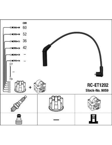 Juego de cables de encendido Ngk 9059 - RC-ET1202 NGKJGO.CABLES