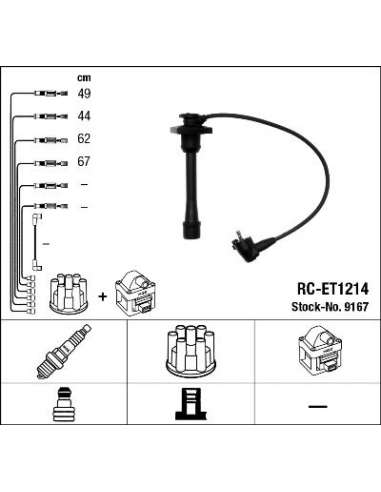 Juego de cables de encendido Ngk 9167 - RC-ET1214 NGKJGO.CABLES