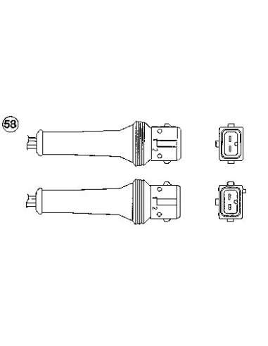 Sonda Lambda Ngk 95149 - OZA739-EE19 Sondas L. NGK Universal
