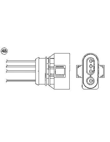 Sonda Lambda Ngk 97557 - OZA660-EE27 NGK Sonda L.Auto