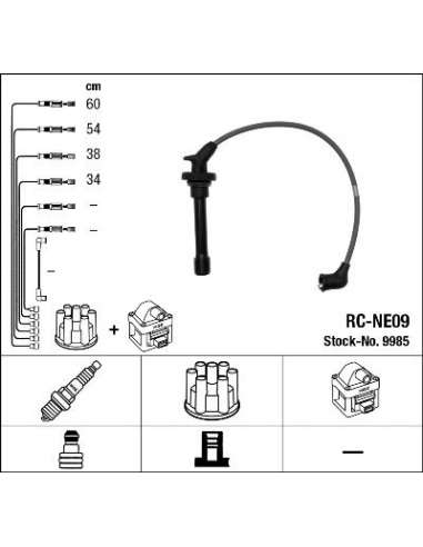 Juego de cables de encendido Ngk 9985 - RC-NE09 NGKJGO.CABLES