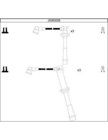 Juego de cables de encendido Nipparts J5383036 - Juego de cables de encendido