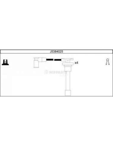 Juego de cables de encendido Nipparts J5384025 - Juego de cables de encendido
