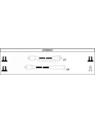 Juego de cables de encendido Nipparts J5388001 - Juego de cables de encendido
