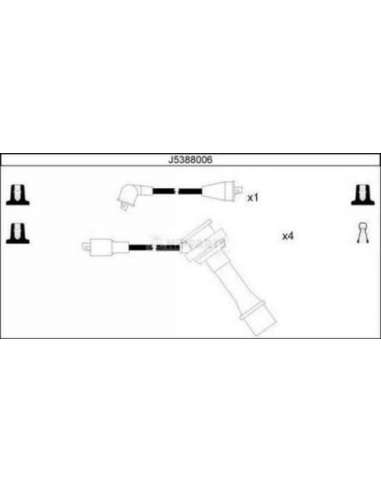 Juego de cables de encendido Nipparts J5388006 - Juego de cables de encendido