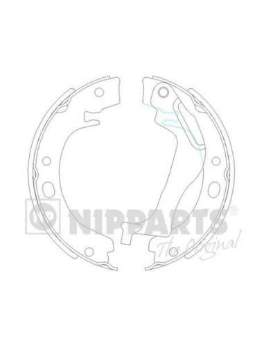Juego de zapatas de frenos, freno de estacionamiento Nipparts N3502085 - Juego de zapatas de frenos, freno d e estaciona...