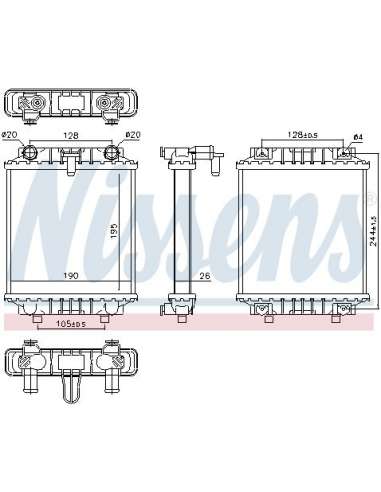 Refrigerador baja temperatura, aire de admisión Nissens 60339 - NISSENS RADIADOR AUDI A 6 / S BEHR HELLA SERVICE  PREMIU...