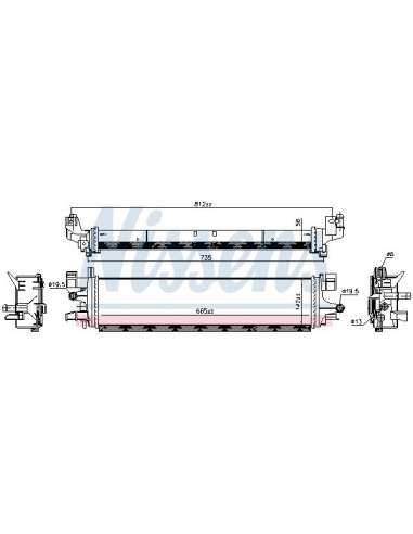 Refrigerador baja temperatura, aire de admisión Nissens 606032 - NISSENS RADIADOR FORD KUGA BEHR HELLA SERVICE  PREMIUM ...