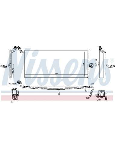 Refrigerador baja temperatura, aire de admisión Nissens 627047 - NISSENS RADIADOR MERCEDES SL BEHR HELLA SERVICE  PREMIU...