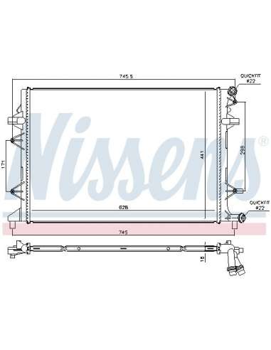 Refrigerador baja temperatura, aire de admisión Nissens 65017 - NISSENS RADIADOR VOLKSWAGEN P BEHR HELLA SERVICE  PREMIU...