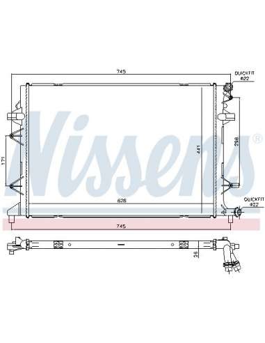 Refrigerador baja temperatura, aire de admisión Nissens 65340 - NISSENS RADIADOR VOLKSWAGEN S BEHR HELLA SERVICE  PREMIU...