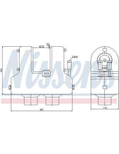 Radiador de calefacción Nissens 71905 - NISSENS HEATER TENERE D 12V