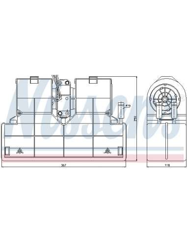 Radiador de calefacción Nissens 71908 - NISSENS HEATER SAHARA C 12V