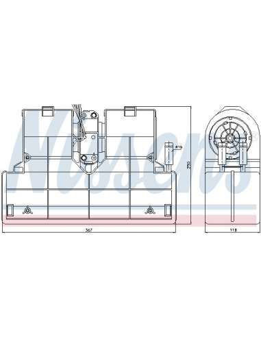 Radiador de calefacción Nissens 71909 - NISSENS HEATER SAHARA C 24V