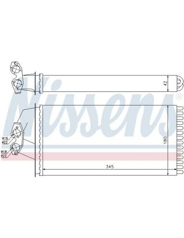 Radiador de calefacción Nissens 72036 - NISSENS CALENTADOR MERCEDES V