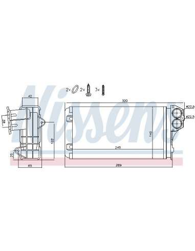 Radiador de calefacción Nissens 72941 - NISSENS CALENTADOR PEUGEOT 20