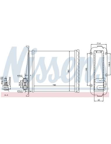 Radiador de calefacción Nissens 73640 - NISSENS CALENTADOR VOLVO 850