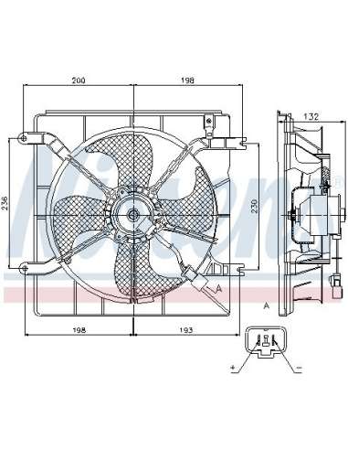 Ventilador, refrigeración del motor Nissens 85046 - NISSENS VENTILADOR HONDA CR-V MEYLE-ORIGINAL Quality