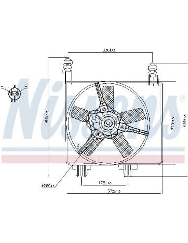 Ventilador, refrigeración del motor Nissens 85056 - NISSENS VENTILADOR FORD FIEST MEYLE-ORIGINAL Quality