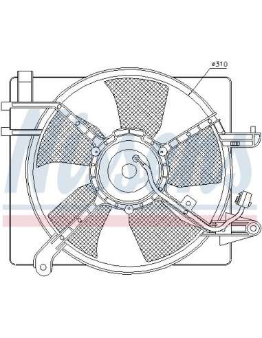 Ventilador, refrigeración del motor Nissens 85061 - NISSENS DAEWOO MATIZ 01- MEYLE-ORIGINAL Quality
